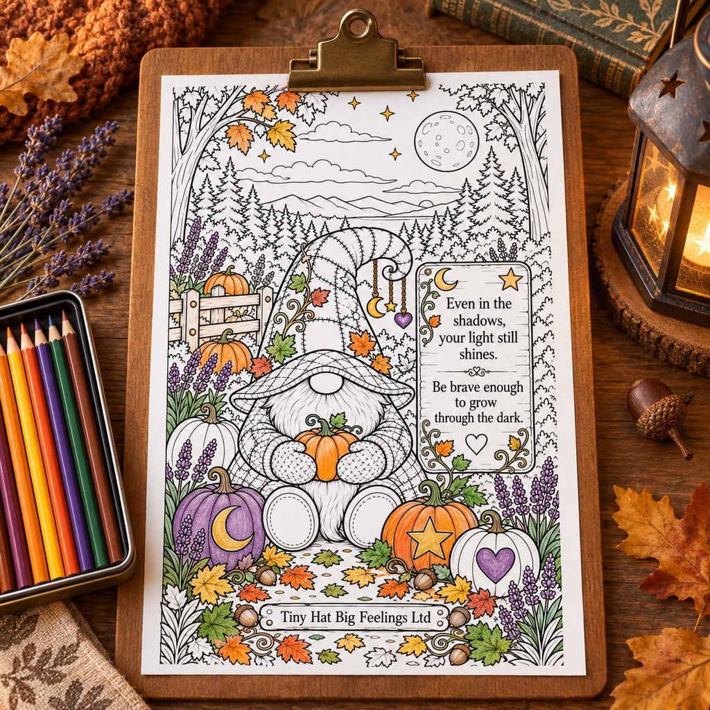 Pumpkin Gonk Colouring Page